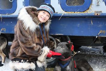 Sen. Murkowski w/ John Baker's Musher