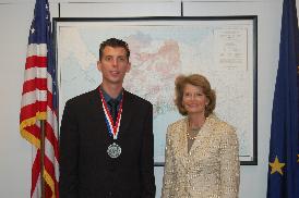 Sen. Murkowski and Principal Wohlman in Washington, D.C.